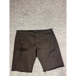 Nova Shorts Men size 40 Black Ripped Distressed Denim Shorts Cotton/Spandex